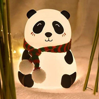 Adorable Panda Night Light for Kids – Soft Silicone LED Bedside Lamp
