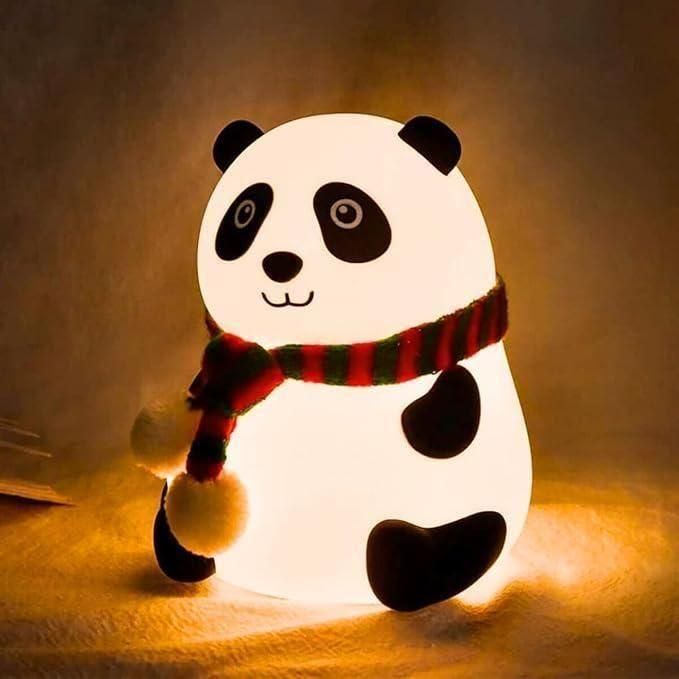Adorable Panda Night Light for Kids – Soft Silicone LED Bedside Lamp